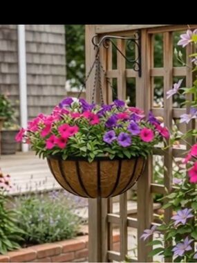 Planter hanging basket geranium NWOT